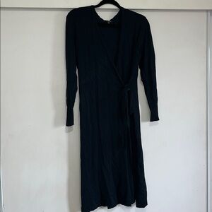 Elegant Black Wrap Dress
